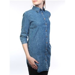 A66002 Рубашка джинсовая женская (100 % хлопок) размер S - 42-44 российский