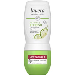 lavera Deo Roll-on Natural & Refresh, Лавера Шариковый дезодорант с органическим лимоном и минералами, 50 мл