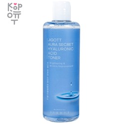 Jigott Aura Secret Hyaluronic Acid Toner - Лифтинг-тонер с гиалуроновой кислотой 300мл.,