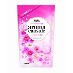 LION Кондиционер для белья с ароматом розы «АROMA CAPSULE», мягкая упаковка, 300 мл