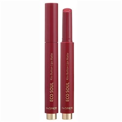 Помада для губ матовая, Eco Soul Kiss Button Lips Matte 02 Chilling Red, the SAEM, 2 г