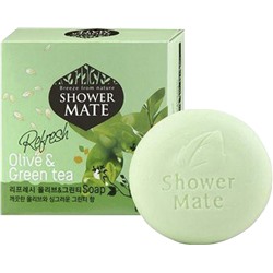 Мыло косметическое Romantic Olive&Green Tea Shower Mate "Оливки и зеленый чай", 100 г