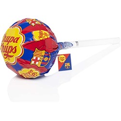 Chupa Chups Gigante, Edición FC Barcelona, Caramelo con Palo de sabores a Fresa y Cola, 40 unidades de 12gr. (Total 480 gr.) 480 g