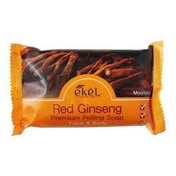 Мыло косметическое с экстрактом красного женьшеня Peeling Soap Red Ginseng, Ekel, 150 г
