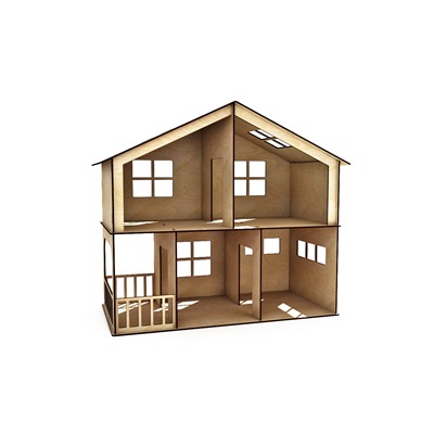 Кукольный домик двухэтажный
