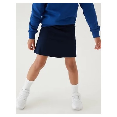 Girls' Cotton with Stretch Sports School Skorts (2-16 Yrs)