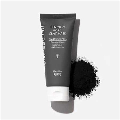 Маска для лица глиняная Bentolin Pore Clay Mask, PURITO, 120 г