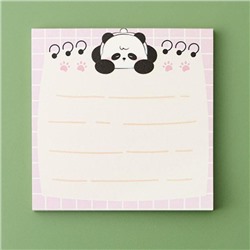 Блок стикер для записей "Panda", pink