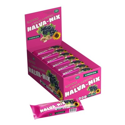 Батончик подсолнечный “Halva-Mix” с изюмом и арахисом в глазури 60г
