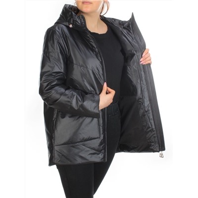 2256 BLACK Куртка демисезонная женская Flance Rose (100 гр. синтепон) размер 46