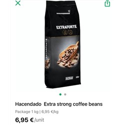Hacendado extra strong coffee beans