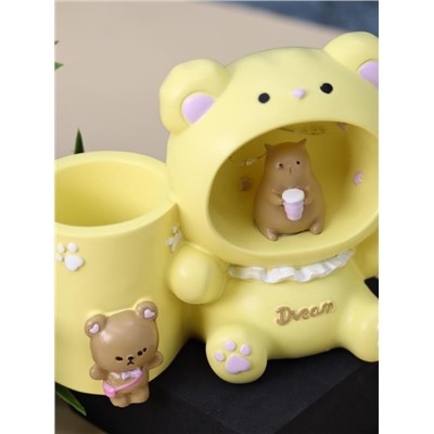 Ночник - подставка для канцелярских принадлежностей «Dream bear», yellow