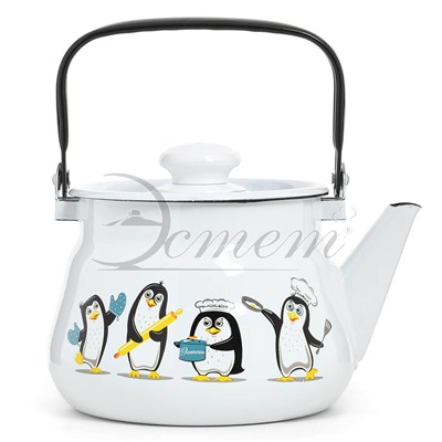 Чайник "Пингвины" 2.5 л, цвет белый