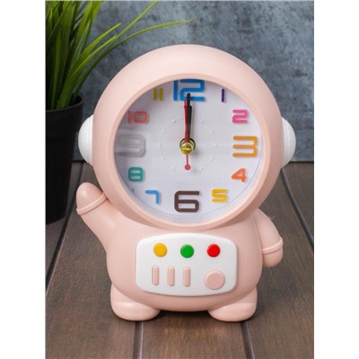 Часы-будильник «Cheerful cosmonaut», pink