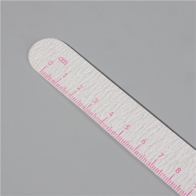 Пилка-наждак, набор 20 шт, абразивность 180, 18 см, цвет серый/розовый