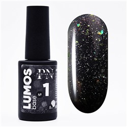 8 мл, Patrisa Nail, LUMOS Base №1 (светоотражающая с поталью, цвет: винно-фиолетовый)