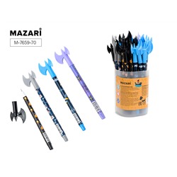 Ручка шариковая MAZARI TOR синяя 0.7мм пластик стакан M-7659-70/40/Китай