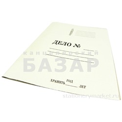 Папка-скоросшиватель A4 ДЕЛО № картонная белая мелованная (450 гр/м2)