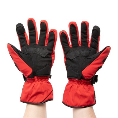 Перчатки мотоциклетные, защитные, утепленные, XL, красный