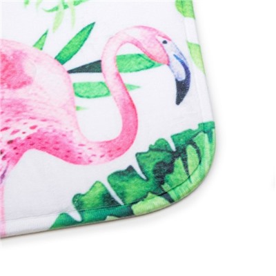 Набор ковриков для ванной и туалета Доляна «Фламинго», 2 шт: 40×43, 43×73 см