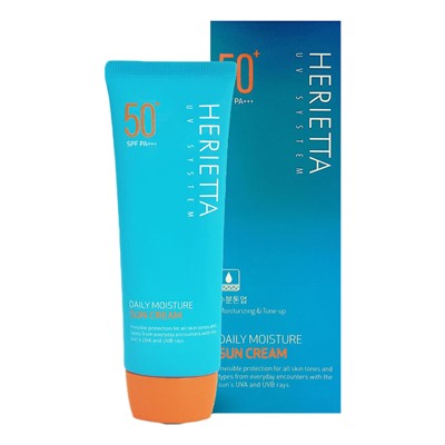 Крем для лица солнцезащитный Herietta Daily Moisture Sun Cream SPF50 + PA +++, Welcos, 70 г