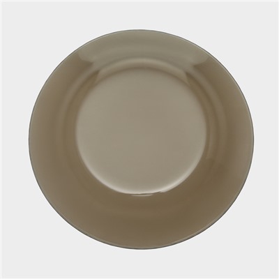 Тарелка мелкая стеклянная «Уоркшоп Броунз», d=22 см, цвет коричневый