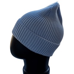 Вязаная женская шапка бини "Луковка", цвет серый, арт.47.0526