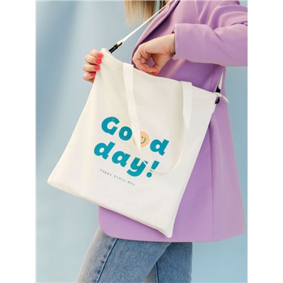 Сумка шоппер "Good day", white