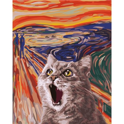 Картина по номерам на холсте с подрамником «Кот в поле», 40 х 50 см