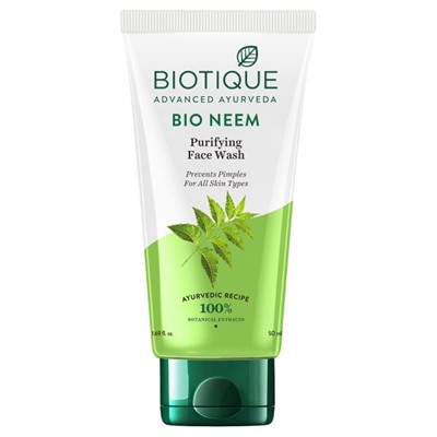 Biotique Bio Neem Purifying Face Wash 100ml / Био Гель для Умывания Лица Очищающий с Нимом 100мл