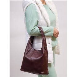 Женская сумка шоппер из натуральной кожи, цвет бордо