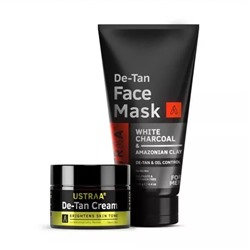 Набор: маска и крем для лица (125 г + 50 г), Face Mask and De-Tan Cream Set, произв. Ustraa