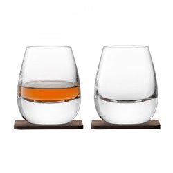 Набор стаканов с деревянными подставками Islay Whisky, 250 мл, 2 шт.