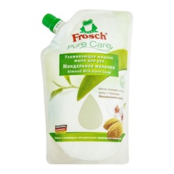 Ухаживающее жидкое мыло для рук Миндальное молочко FROSCH 500 мл (мягкая упаковка)