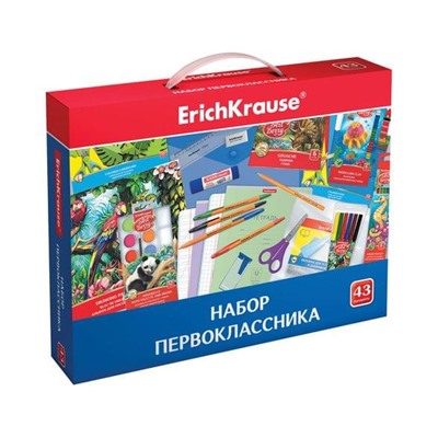 Набор для Первоклассника в подарочной упаковке ERICH KRAUSE, 43 предмета, 45413