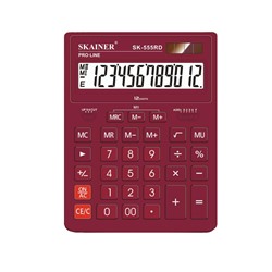 Калькулятор Skainer Electronic SK-555RD 12 разр.красный/Китай