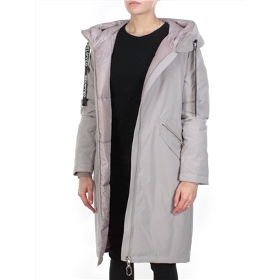2238 BEIGE Пальто женское зимнее AKIDSEFRS (200 гр. холлофайбера) размер 58