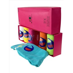 Набор женских спортивных носков в коробке, 6 цветов