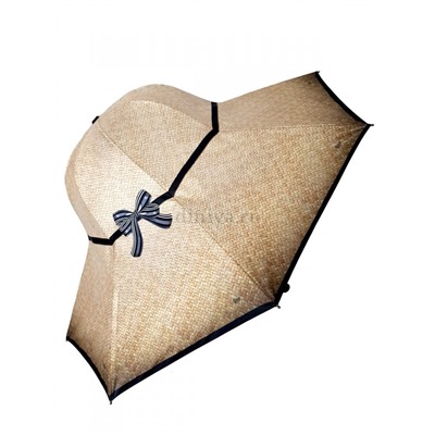 Зонт-трость шляпа женский DAIS арт.7709-16 полуавт (плетёнка)