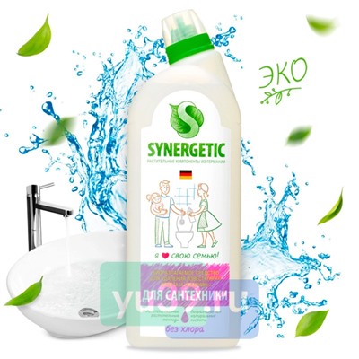 SYNERGETIC Средство для мытья сантехники, кислотное, биоразлагаемое, 1 л.