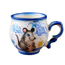 Чашка кофейная 100 мл роспись "Мышка"