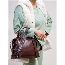 Женская сумка тоут из натуральной кожи, цвет бордо