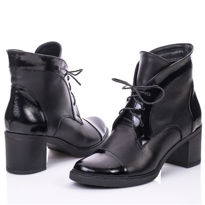 Женские кожаные ботинки Shik Shoes Shik4045 Черный Кожа+Лак: Под заказ