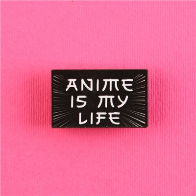 Значок деревянный «Anime is my life», аниме, 3,3 х 2 см