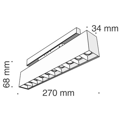 Трековый светильник 20W 3000К для магнитного шинопровода Maytoni Track lamps TR014-2-20W3K-B