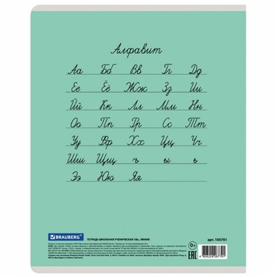 Нарушена упаковка! Тетрадь 18 л. BRAUBERG КЛАССИКА NEW линия, обложка картон, ЗЕЛЕНАЯ, () 105701