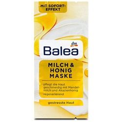 Balea (Балеа) Maske Milch & Honig Маска для лица с Миндальным Молочком и Мёдом Акации, для напряжённой кожи, 2 x 8 мл, 16 мл