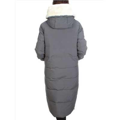 2277 DARK GRAY Пальто зимнее женское VISDEER (200 гр. тинсулейт) размер 52