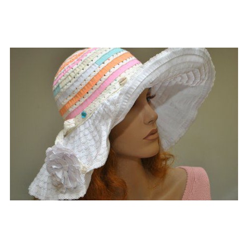 Женская шляпка 010 Размер XL (56-58), Цвет Персик
