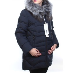 089 Пальто женское зимнее (холлофайбер, натуральный мех чернобурки) размер 48